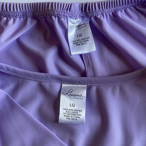 Líssome pijamas 2 pc set Woman’s Size L purple - Picture 6 of 10